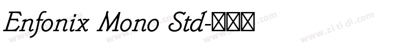 Enfonix Mono Std字体转换